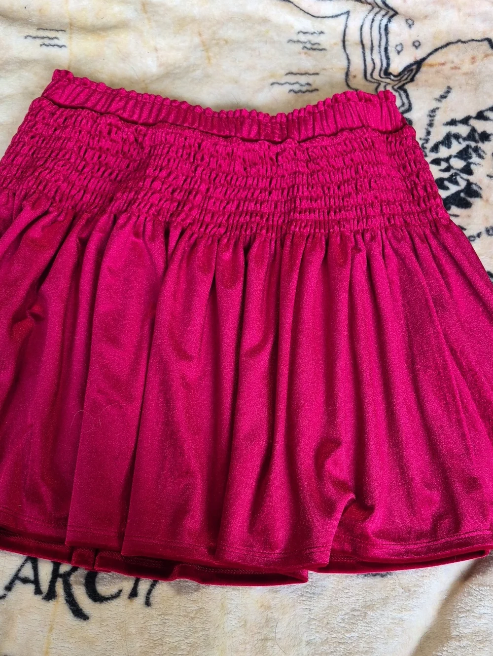 GB Girls Size L 12/14 Red Velvet Smocked Skirt New With Tags